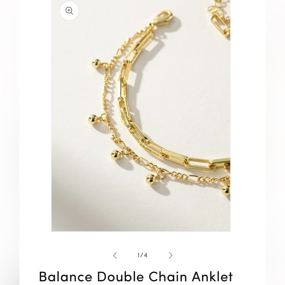 Uncommon James Gold Double Chain Anklet